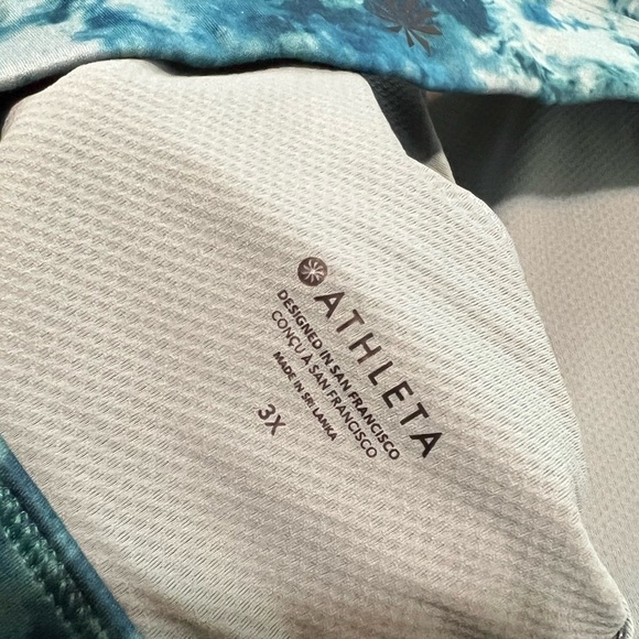 010. Athleta Exhale Printed Bra D-DD Sports Bra 3X - Picture 13 of 16